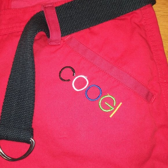 Red Men's Coogi Cargo Shorts with Belt, Size: 42 - Picture 2 of 4